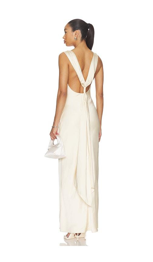 lovers and friends x ivana ramirez katherine maxi dress in cream.