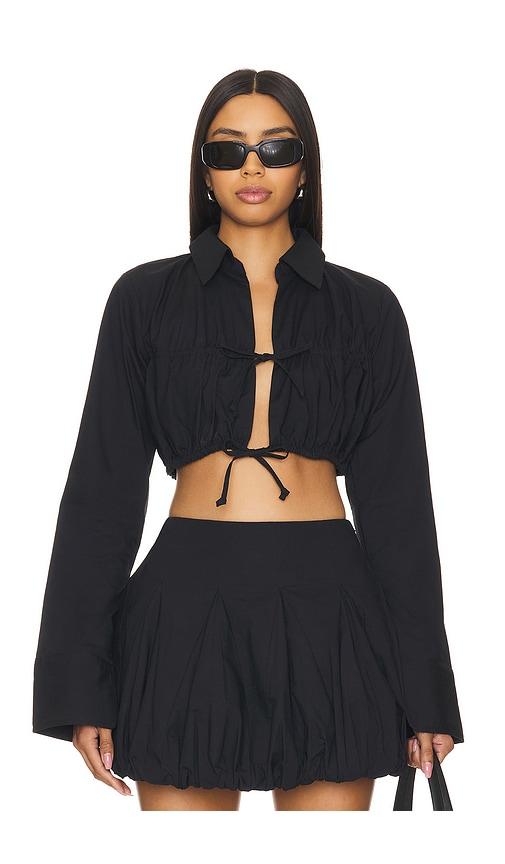 lovers and friends x maggie macdonald valerie top in black.