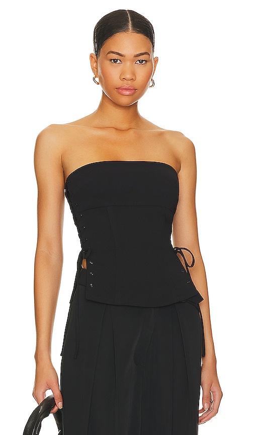lovers and friends x rachel denali top in black.