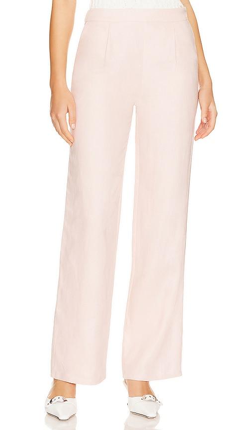 lovers and friends zoie pant in blush.