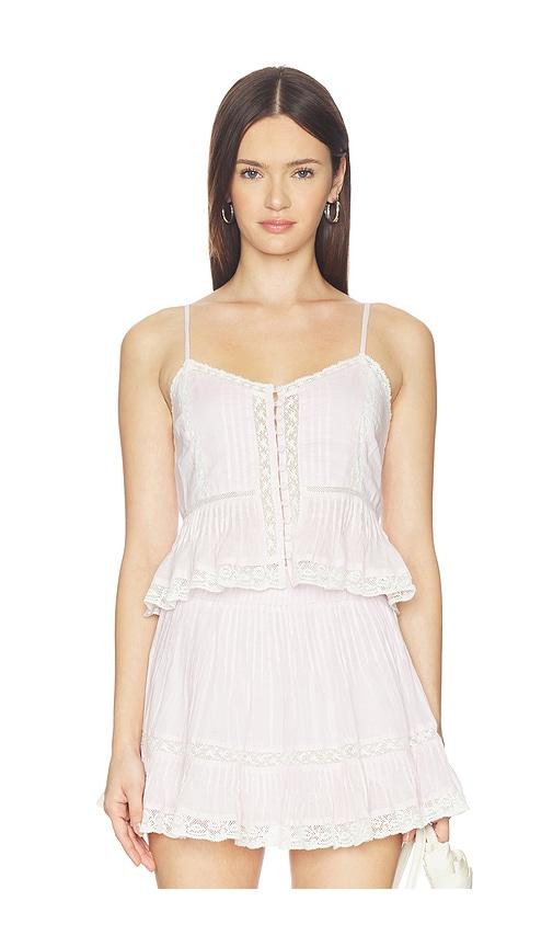 loveshackfancy aleni top in rose.