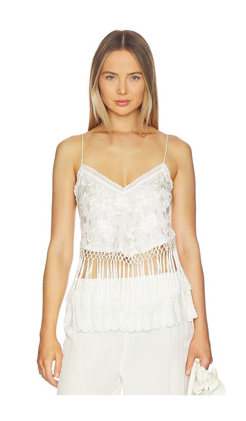 loveshackfancy annemarie top in ivory.