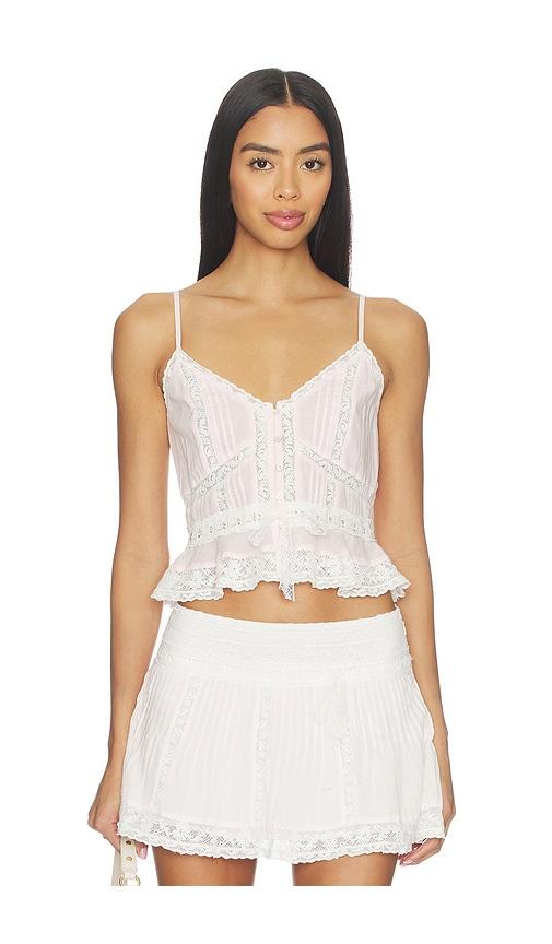loveshackfancy avra top in rose.