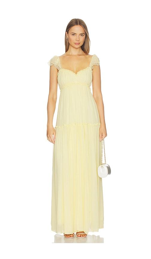loveshackfancy bourge dress in lemon.