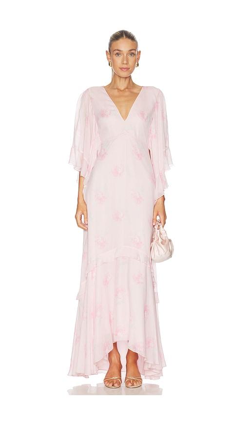 loveshackfancy brinley dress in rose.