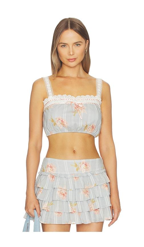 loveshackfancy broca top in blue.