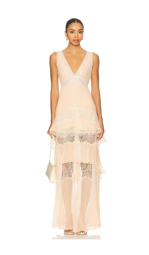 loveshackfancy callista dress in orange.
