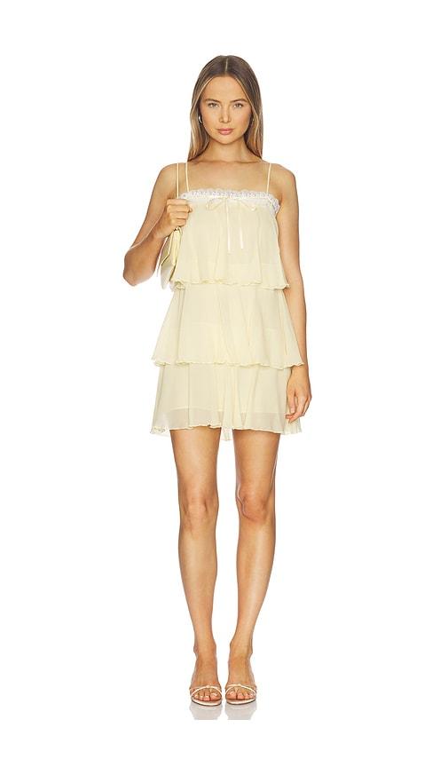 loveshackfancy cedra dress in yellow.