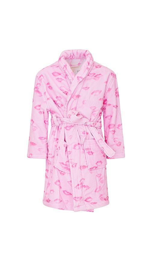 loveshackfancy children's robe in pink.