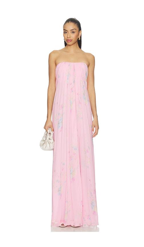 loveshackfancy emara dress in pink.