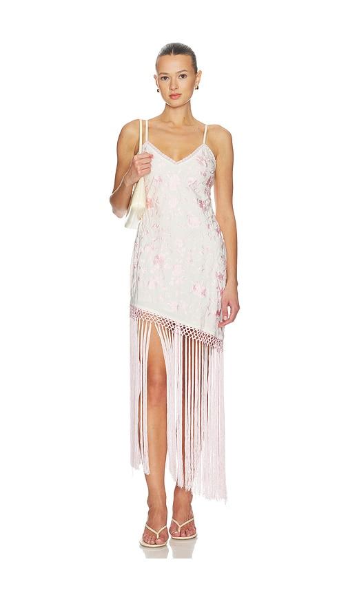 loveshackfancy evalette dress in white,pink.