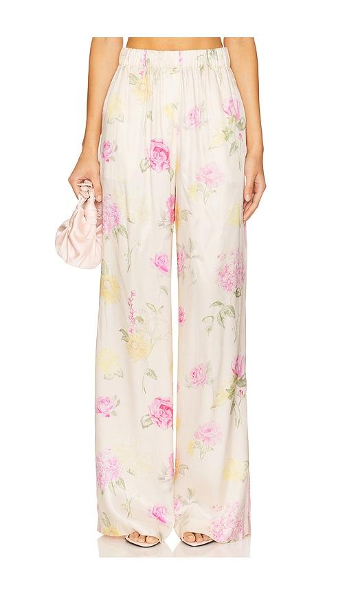 loveshackfancy helia pant in cream,rose.