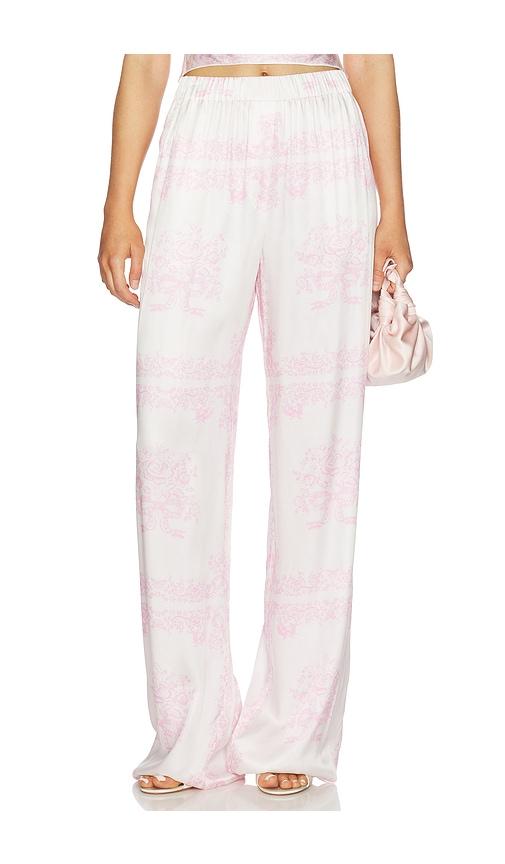 loveshackfancy helia pant in white,pink.