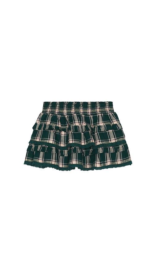 loveshackfancy kids billie skirt in green.