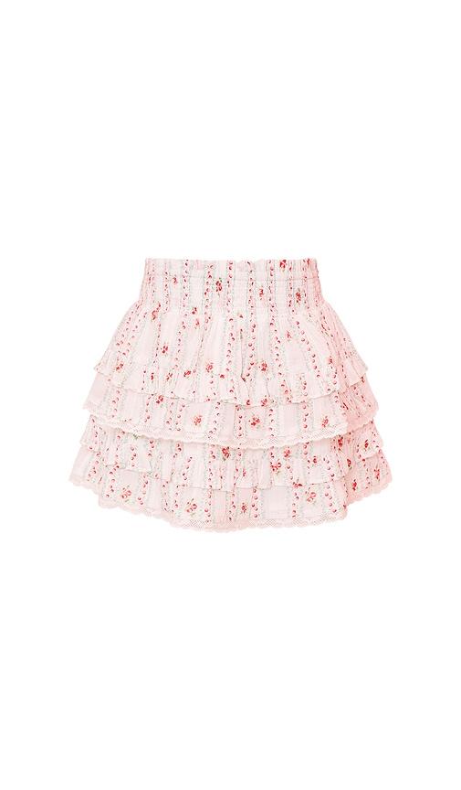 loveshackfancy kids billie skirt in red.