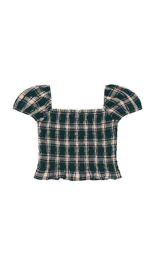 loveshackfancy kids fabielle top in green.