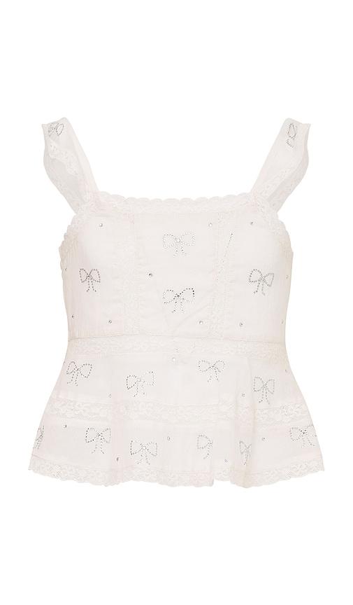 loveshackfancy kids melsy top in white.