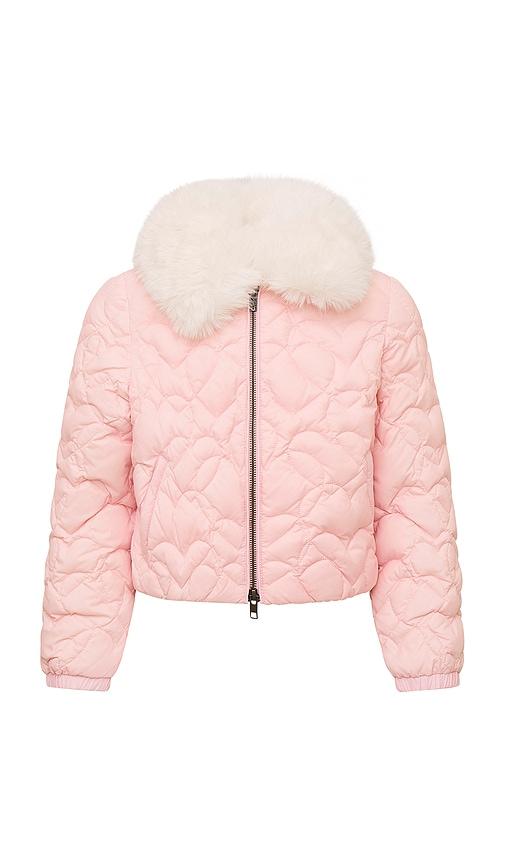 loveshackfancy kids mini sandria jacket in pink.