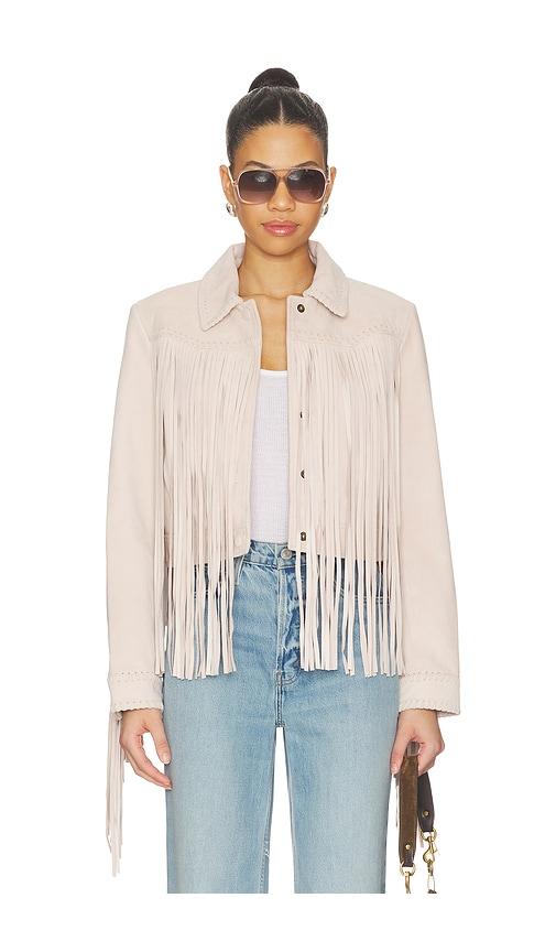 loveshackfancy maelis jacket in rose.