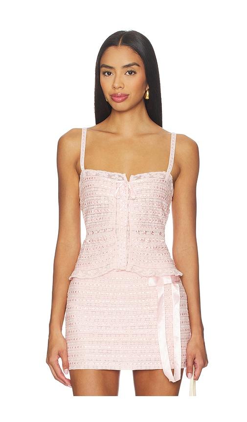 loveshackfancy niraya cami in pink.