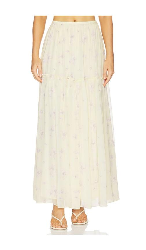 loveshackfancy positano skirt in lemon.