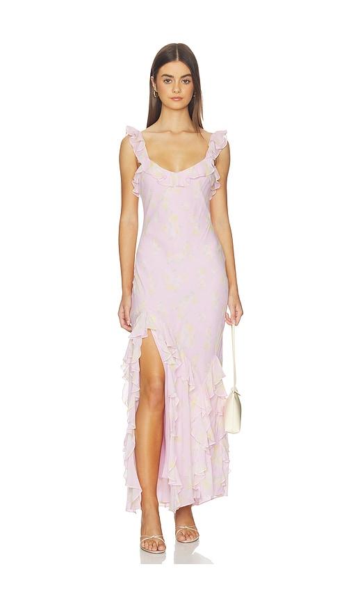 loveshackfancy roseline dress in rose.