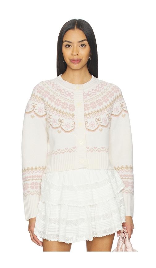 loveshackfancy shantae cardigan in cream.