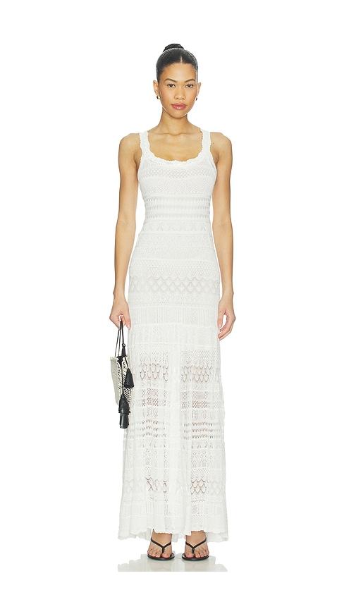 loveshackfancy solenne dress in white.