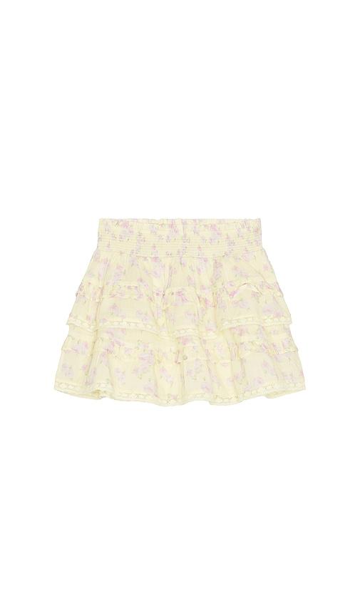 loveshackfancy tween billie skirt in lemon.