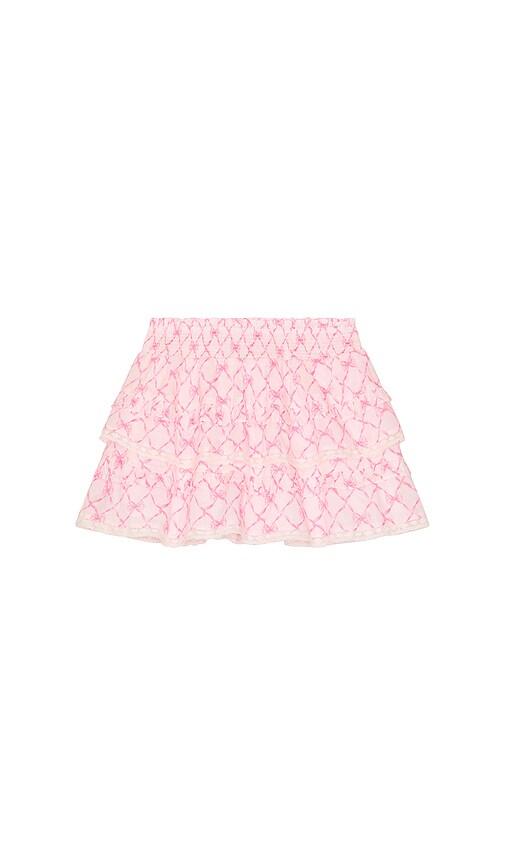 loveshackfancy tween billie skirt in pink.
