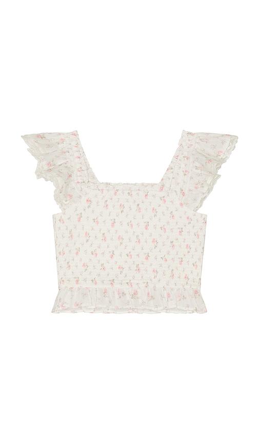 loveshackfancy tween jeanna top in ivory.