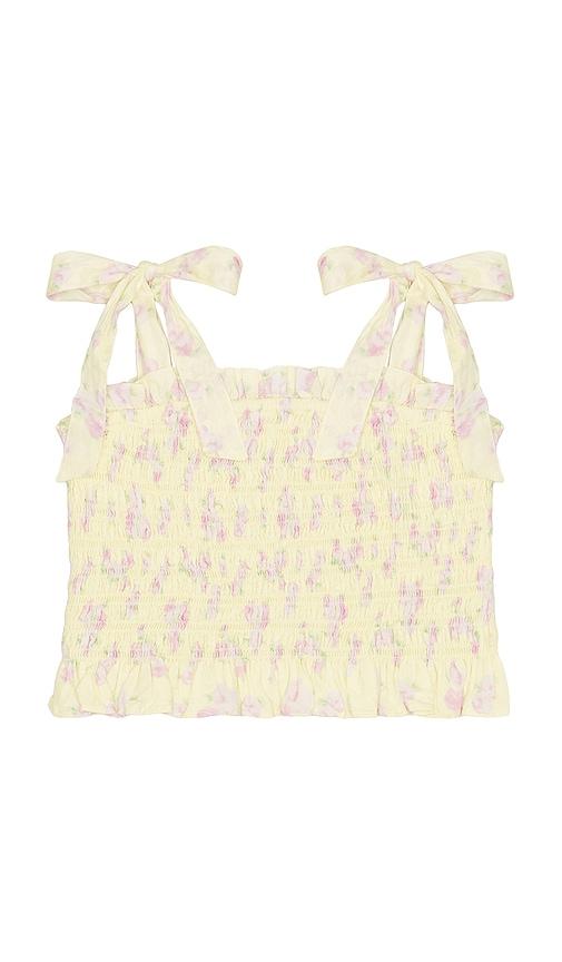 loveshackfancy tween merrinelle top in lemon.