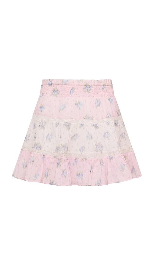 loveshackfancy tween raf skirt in pink.