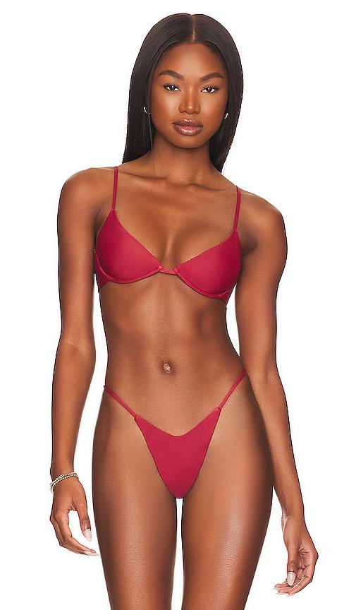 lovewave frasier demi cup top in red.