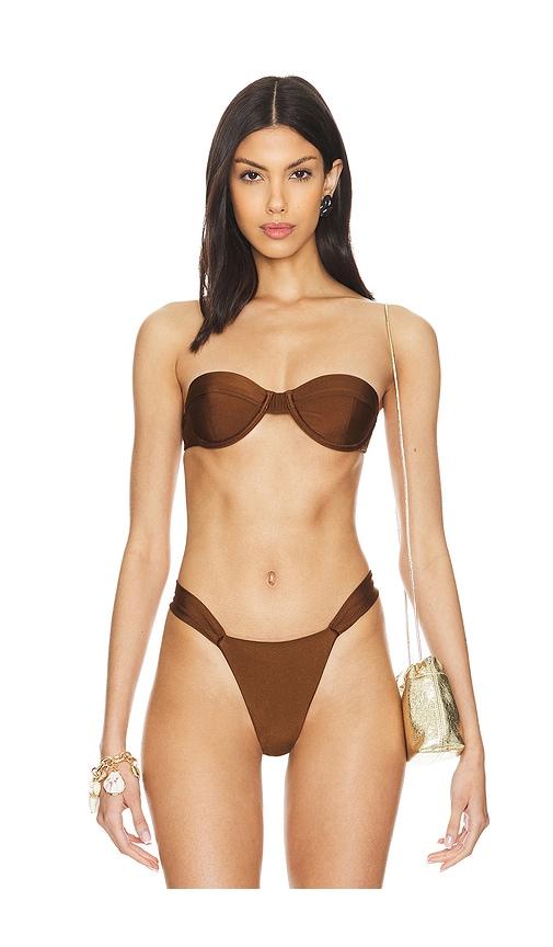 lovewave the lio top in brown.