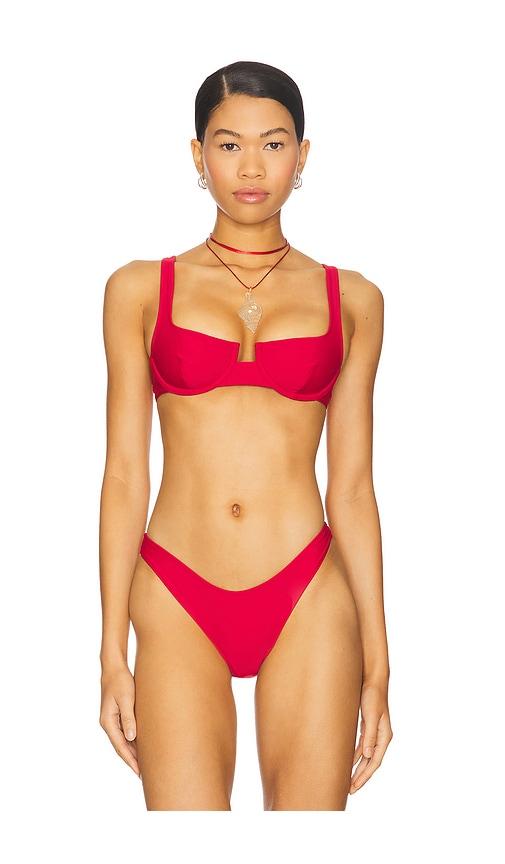 lovewave the manuka top in red.