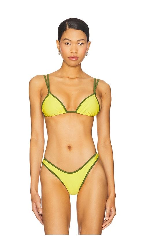 lovewave the rielle top in yellow.
