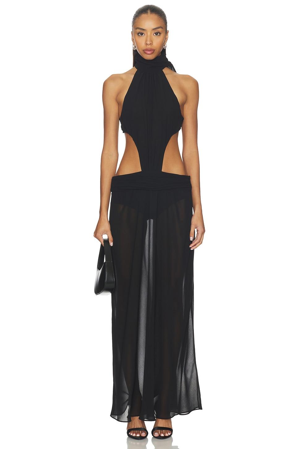 low back chiffon dress