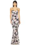 low back slip fishtail gown