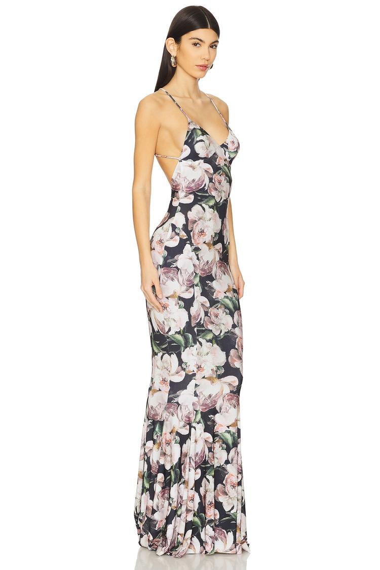 low back slip fishtail gown