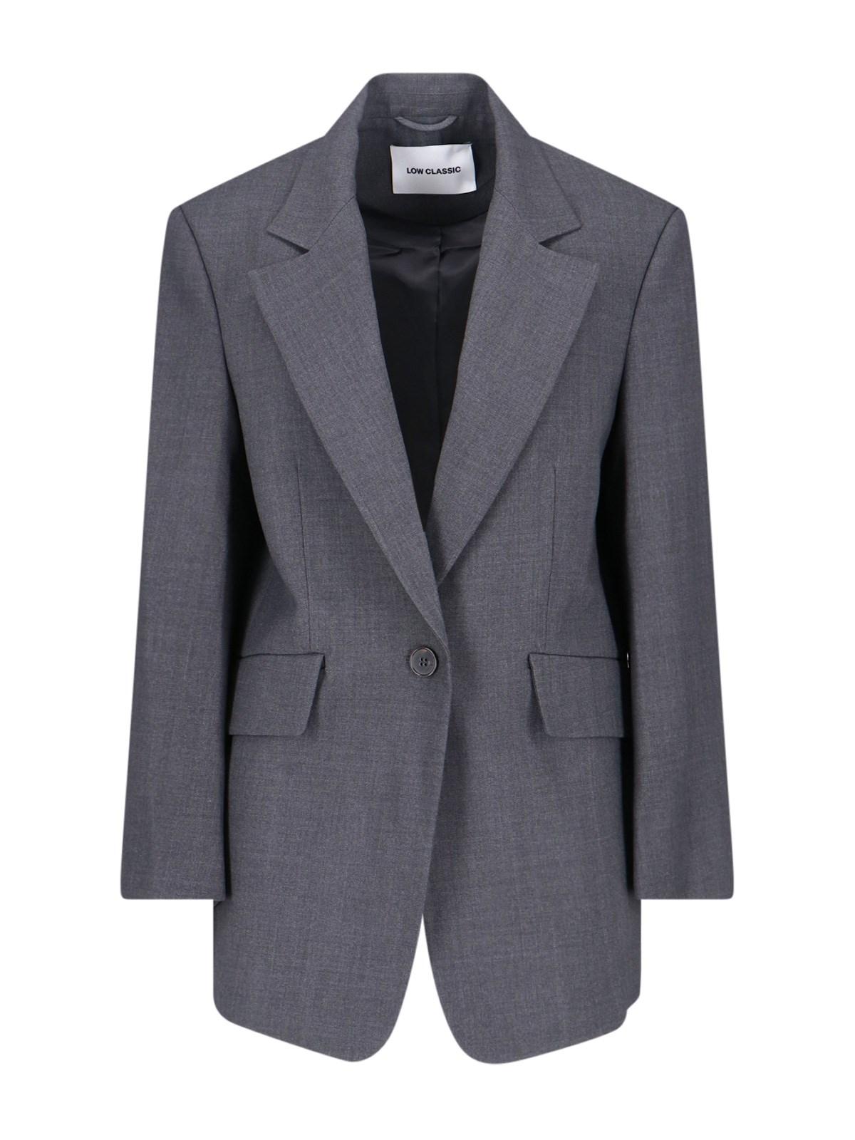 low classic single-breasted wool blazer