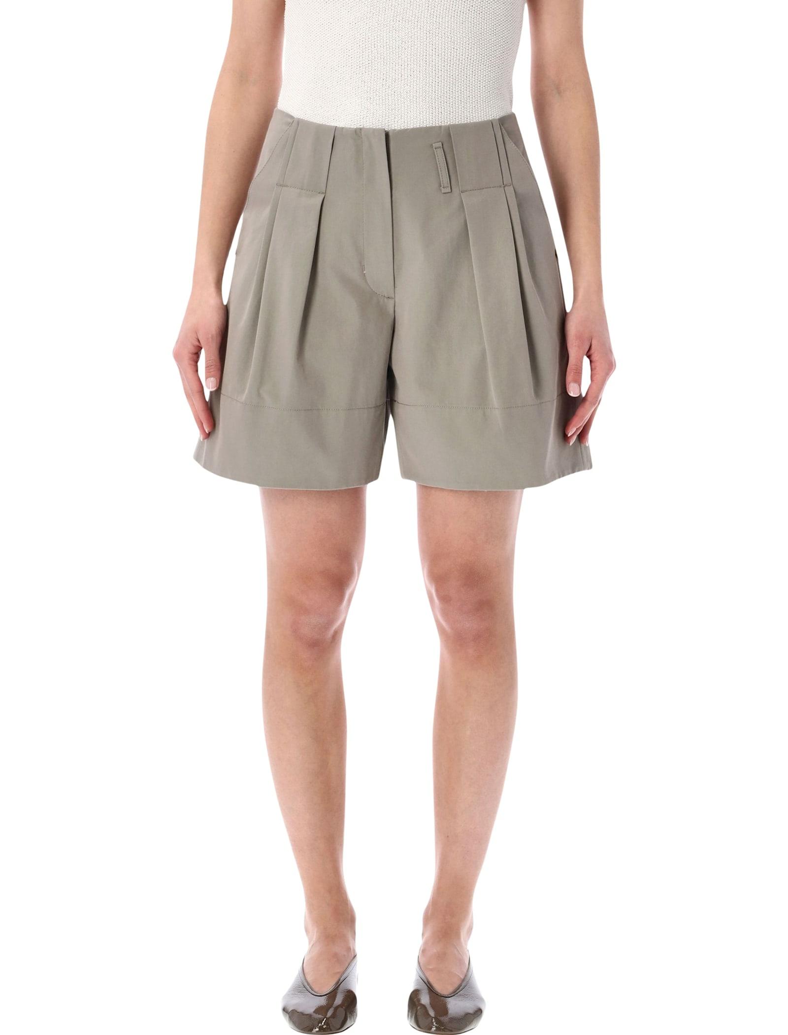 low classic tuck point turn-up shorts