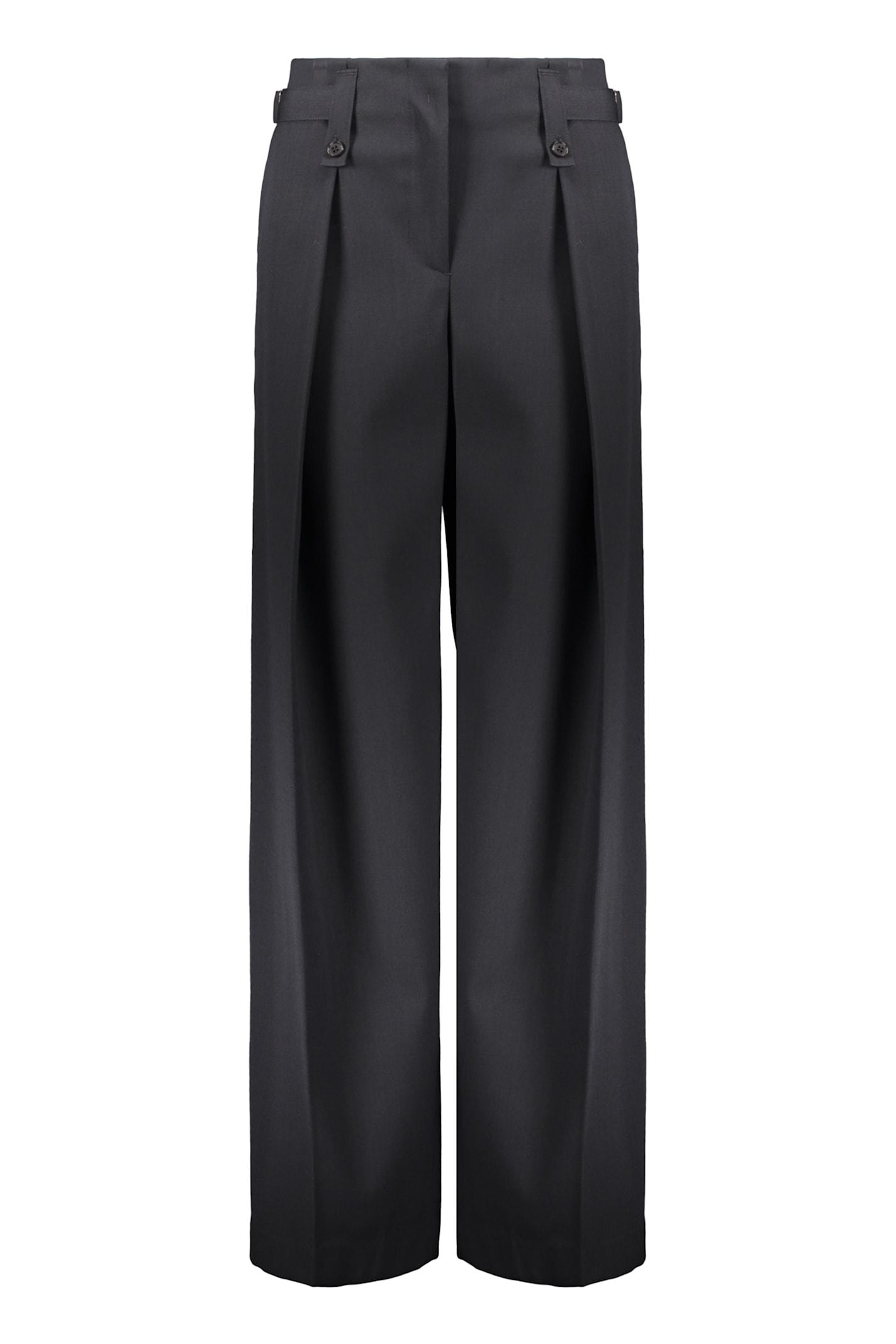 low classic wide-leg trousers