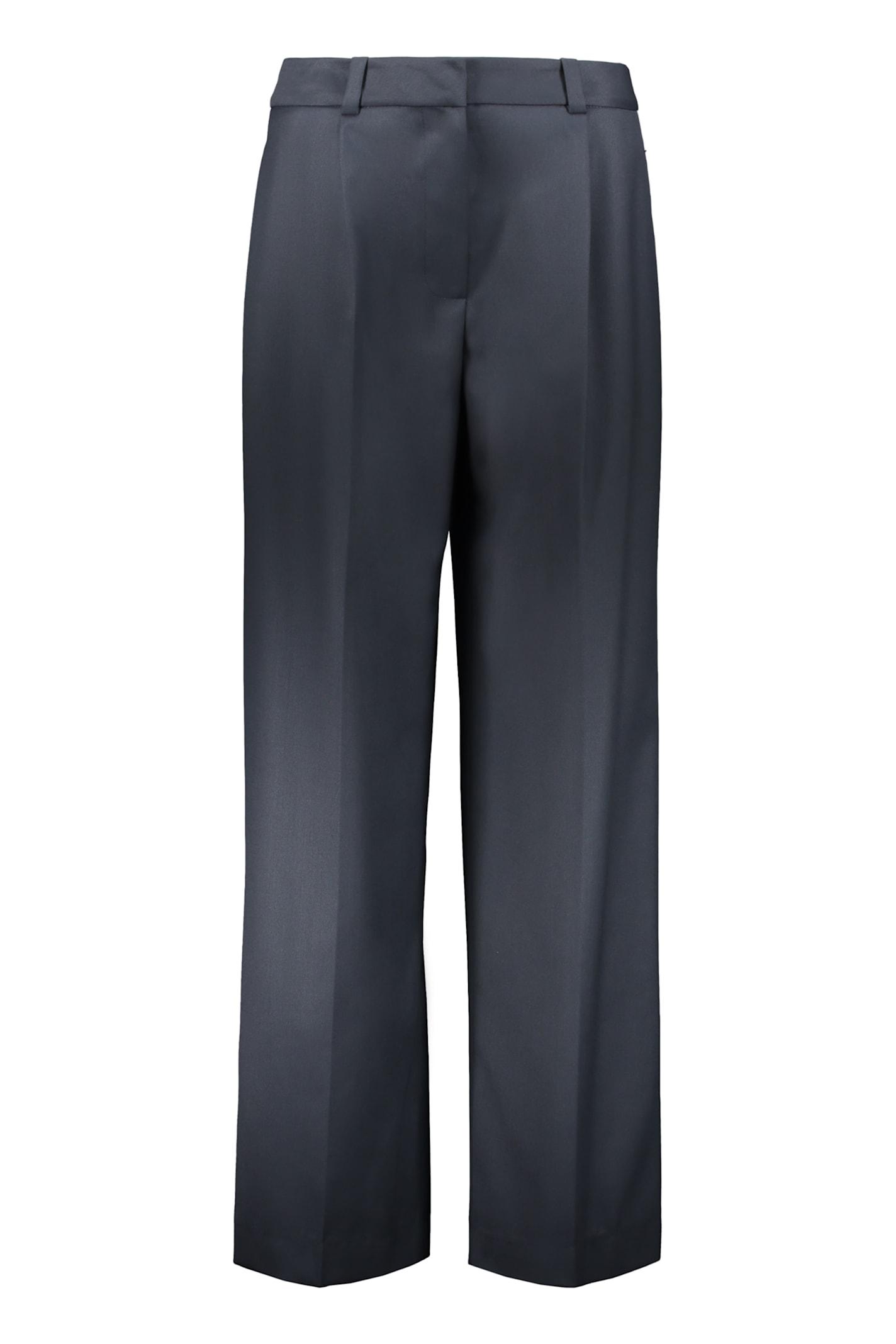 low classic wool blend trousers