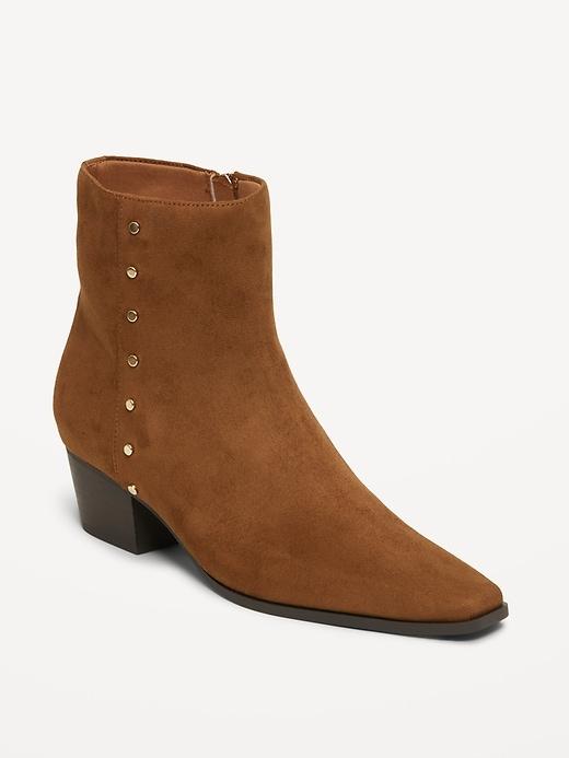 low-heel booties for women