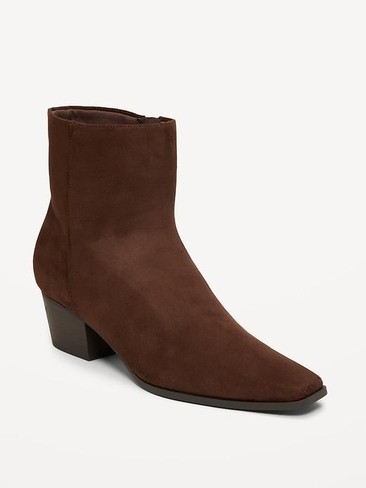 low-heel booties for women
