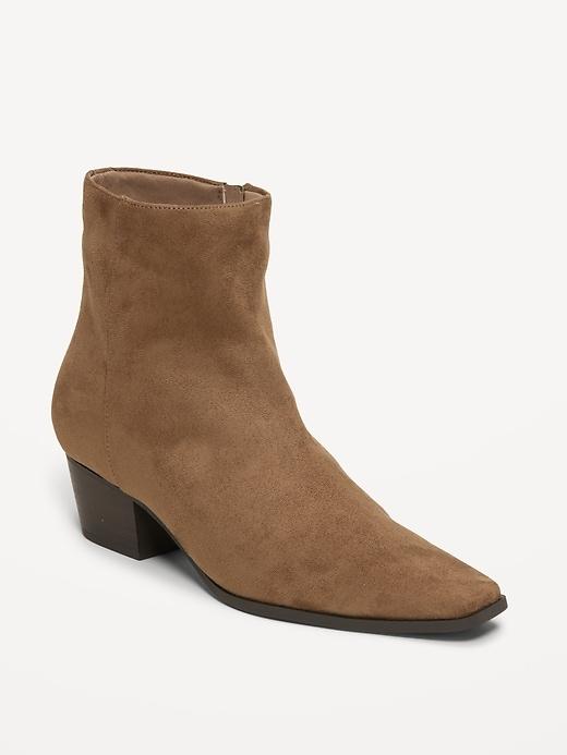 low-heel booties for women