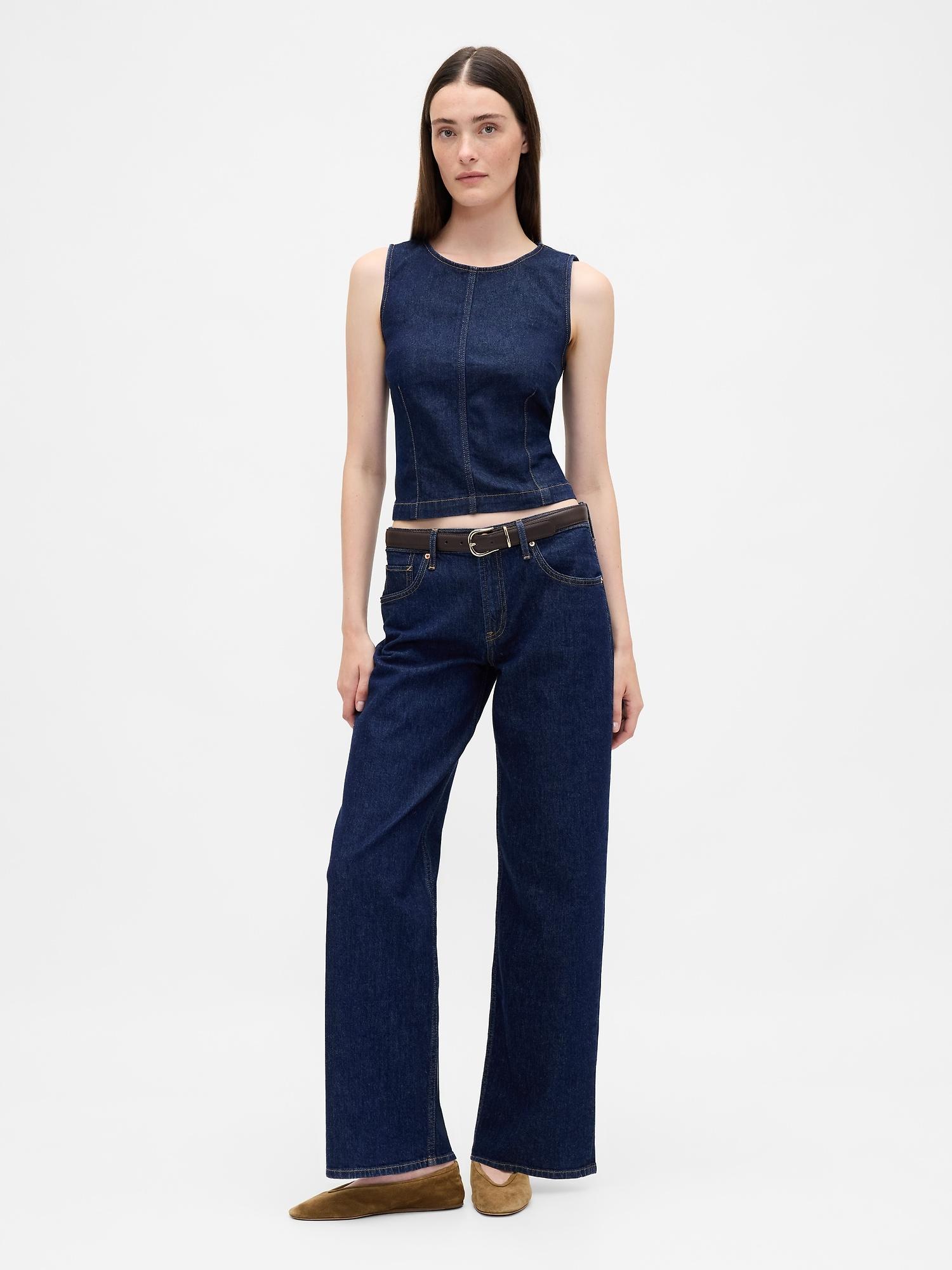 low rise '90s loose jeans