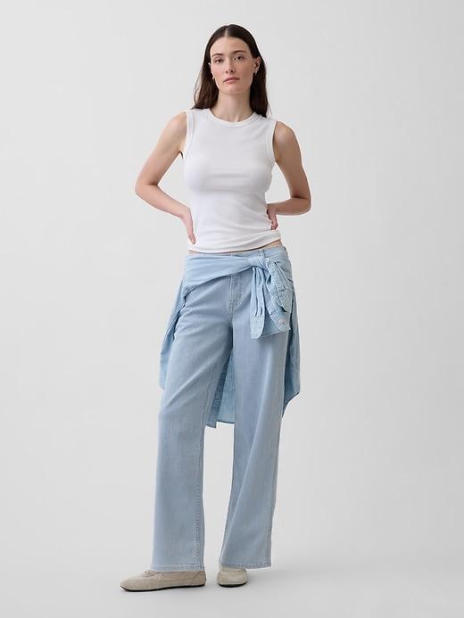 low rise '90s loose jeans