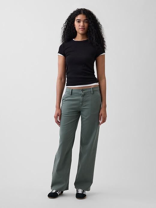 low rise '90s loose khakis